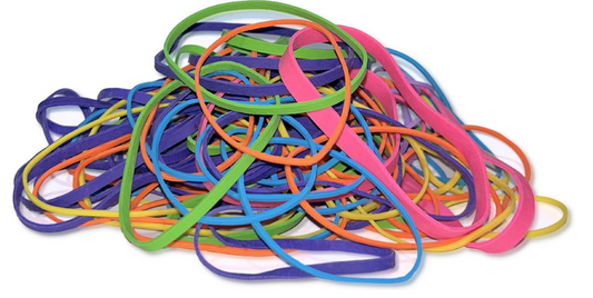 Upgrade Office Supply Assorted Size and Bright Color Rubber Bands, Latex-Free, 1/4 lb, USA